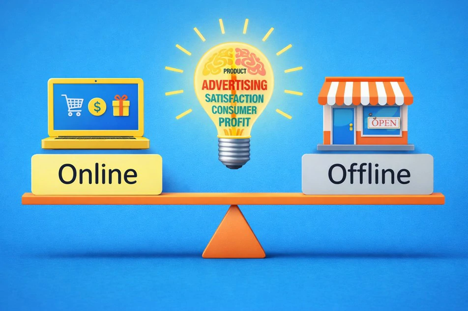 Online vs Offline Mana yang Lebih Menguntungkan www.laptopmati.id